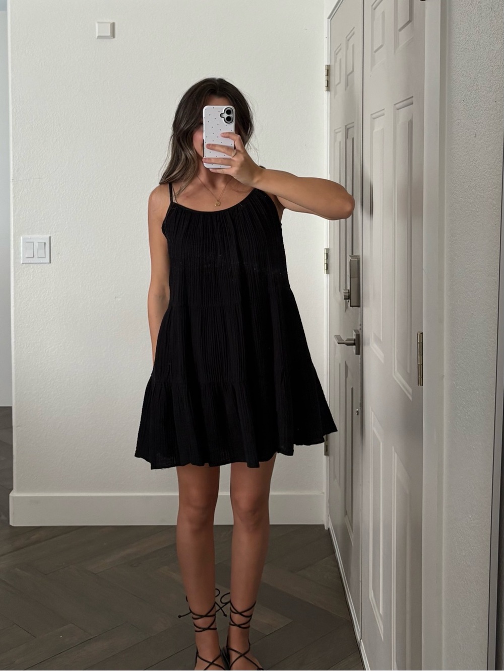 H&M Black Mini Sundress